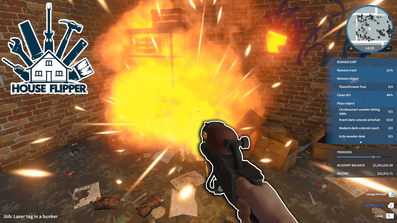 Cleaning Out A Bunker With A FLAMETHROWER?!? House Flipper YouTube
