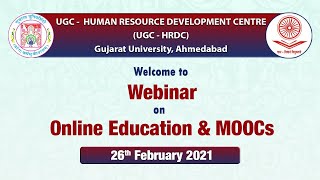Webinar on Online education and MOOCs on 26th feb 2021 (3.00 pm to 5.00 pm)