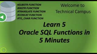 Learn 5 Oracle SQL Functions in 5 Minutes