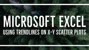 MS Excel - Using Trendlines on X-Y Scatter Plots