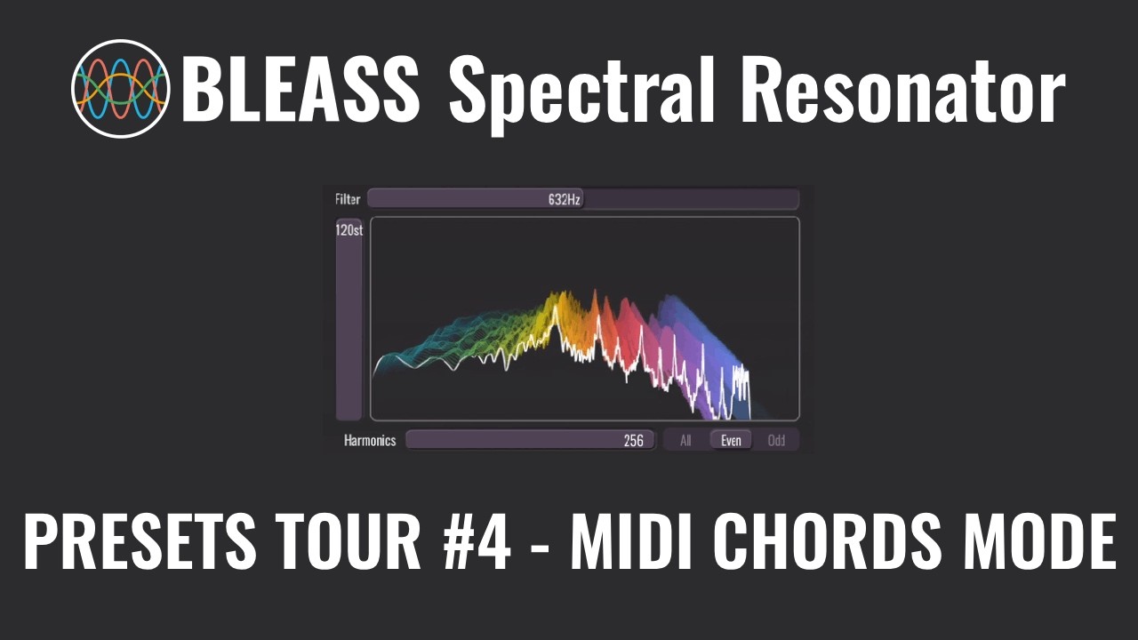 Play Chord Progressions from Drum Loops with BLEASS Spectral Resonator MIDI Mode (32 Presets)
