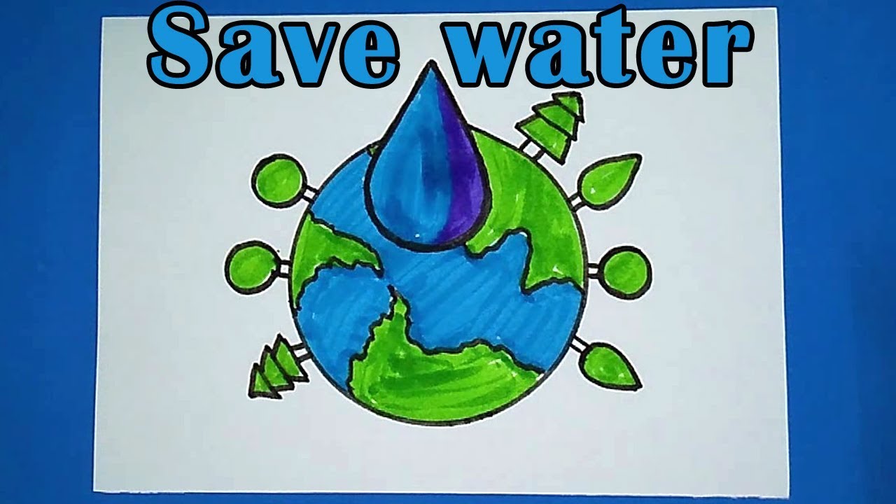 Cute Save Water Drawing Sketches 