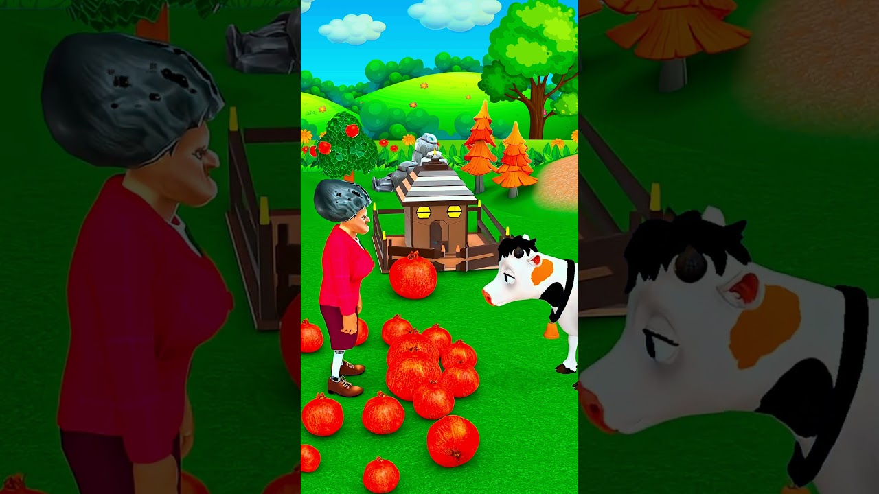 Scary Teacher Feeds Funny Cow | 3D cartoon animation 