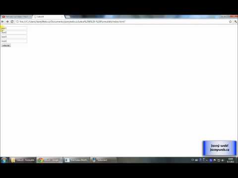 Základy webového programování v HTML – tutoriál č.6 – formuláře