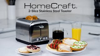 HCTST2SS | HomeCraft 2-Slice Stainless Steel Toaster