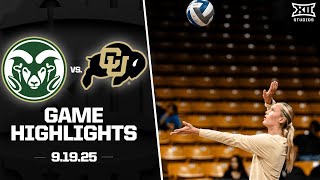 Colorado State vs. Colorado Highlights (9.19.25) | 2025 Big 12 Volleyball