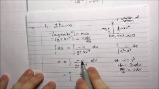HSC Maths Ext2 - Mechanics - Q13(b) 2012 BOS Trial Exam