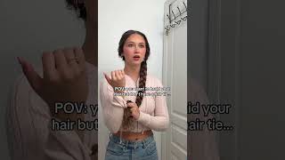 No hair tie? No prob! #shortvideo #hairstyle #hair #hairc...