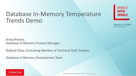 OOW 2017 DBIM Temperature Demo