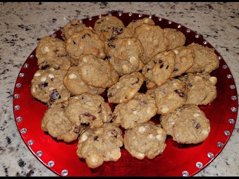 Holiday Cookies- Oatmeal, Cranberry, White Chocolate Macadamia Nut Cookies