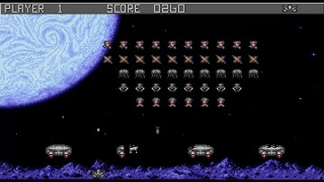 AMIGA INVADERS CONTEMPORARY ~ SPACE INVADERS CLONE RENAISSANCE 1 ARCADE COLLECTION IMPRESSIONS