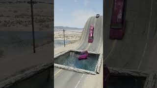 WATER PIT vs CARS &amp; SUVs 😱💧 | Who Survives? | BeamNG Drive Crash Test