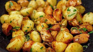 Das einfachste und leckerste Rezept für Kartoffeln mit Hähnchenbrust in der Pfanne