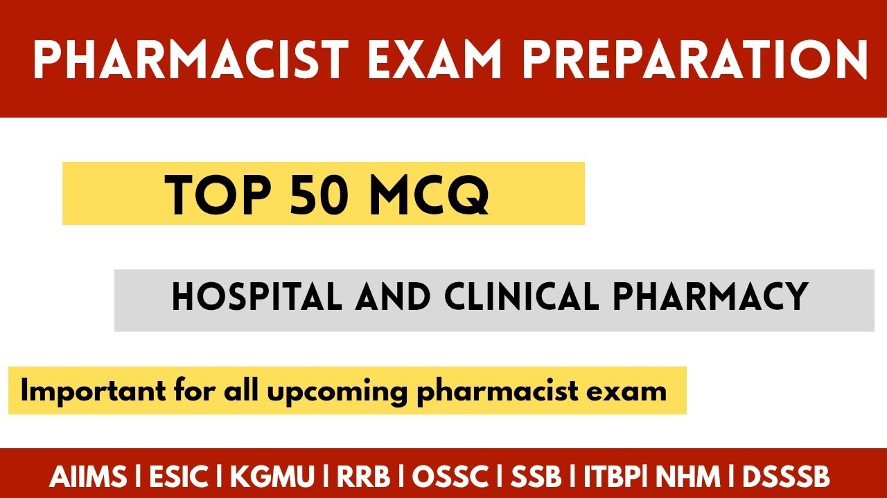 Pharmacist exam preparation| Government pharmacist exam preparation| pharmamcq 