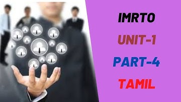 IMRTO Unit 1 Part 4 in Tamil for Diploma in Mechanical & Automobile Engineering Students.