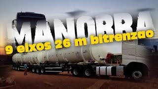 Manobra 9 eixos 26 m #bitrem #9eixos #manobras