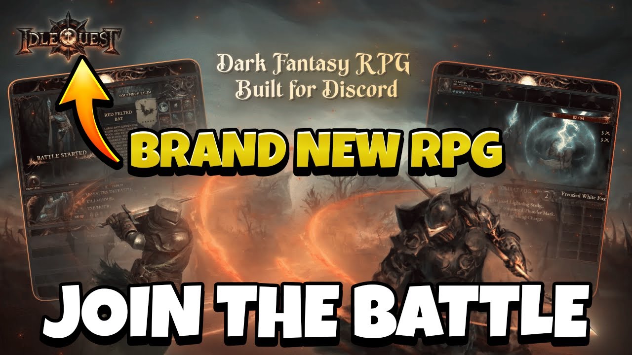 BRAND NEW Fantasy RPG Release! IdleQuest turns Discord into a BATTEFIELD! [IdleQuest]