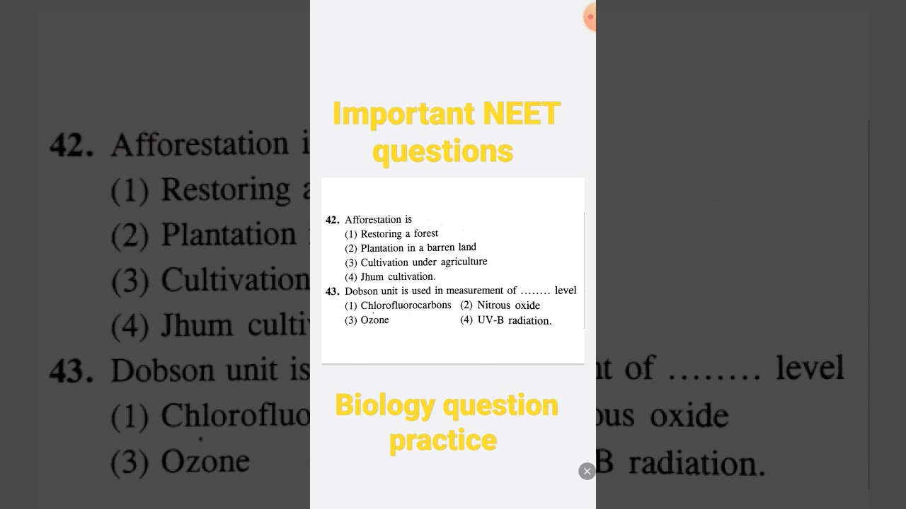 important NEET biology questions | NEET 2023 questions | biology question practice 