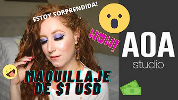 PROBANDO Maquillaje de 1 USD | Reseña AOA Studio | PELIRROJAMENTE
