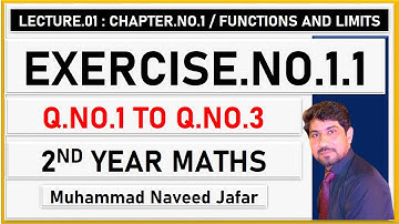 LECTURE NO 01 EXERCISE 1 1 FUNCTION AND LIMITS 2ND YEAR MATHEMATICS