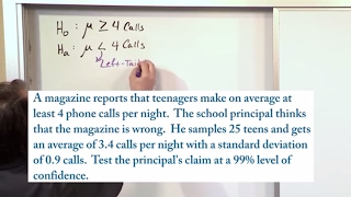 Lesson 16 - Hypothesis Testing For Means & Small Samples, Part 6