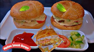 Restaurant Style Juicy Smash Burger | Crispy Edges & Cheesy Perfection at Home