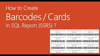 How to generate Barcodes/Cards using SQL Report, Barcode SSRS report
