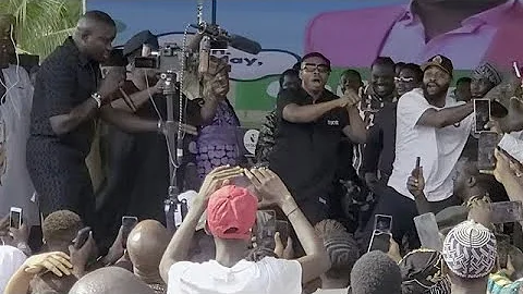 Femi Adebayo, Woli Agba, Ere Asalatu, Odunlade dancing moment with Isegun Johnson Live on Stage