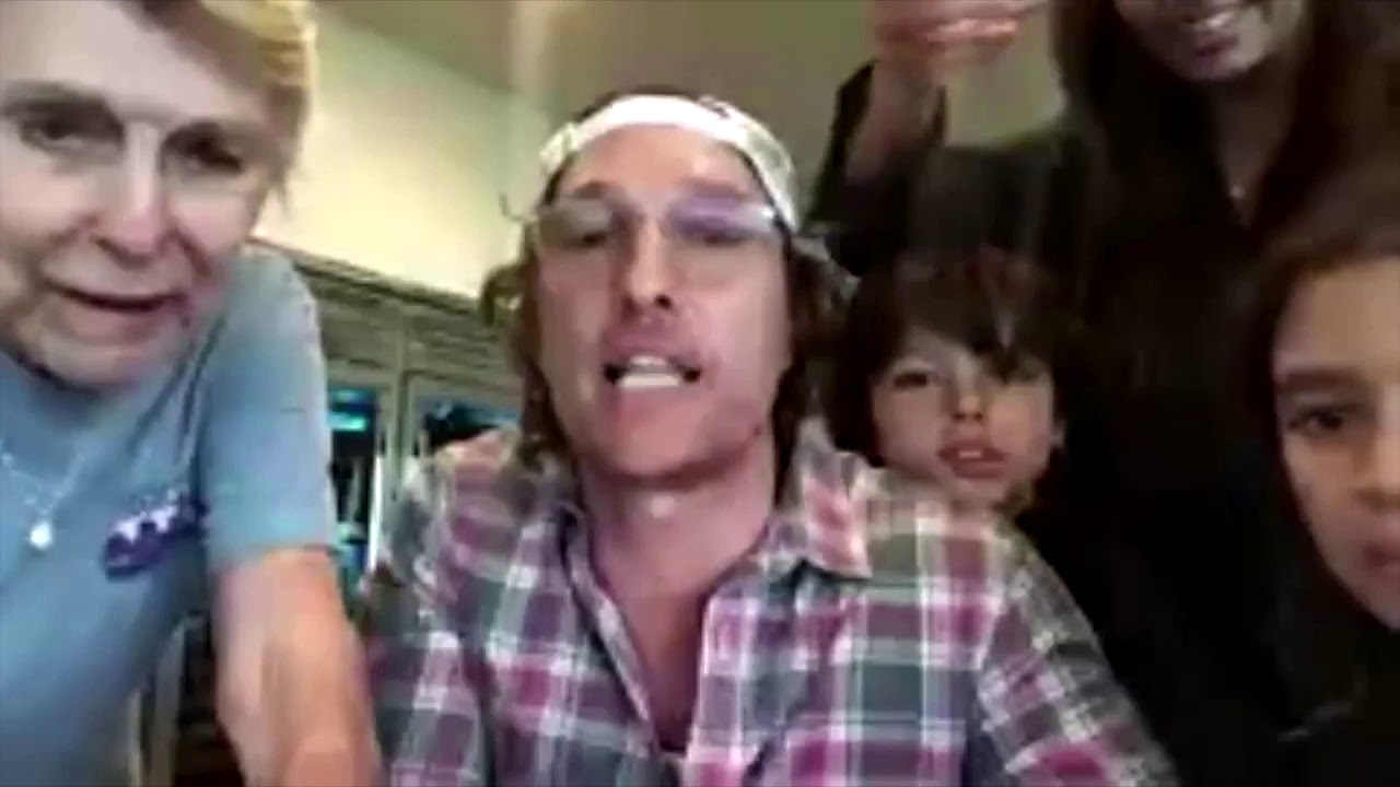 Matthew McConaughey plays virtual bingo with seniors