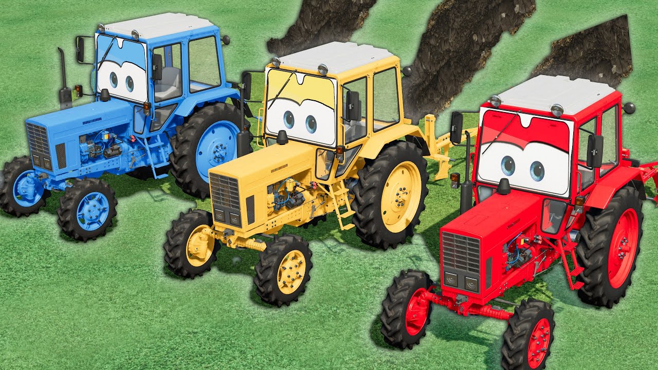 Tractor Pixar Colors - PLOW with Mini Toy Tractor | Farming Simulator ...