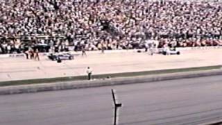 rfin062 IndyCar Rick Mears pit fire Indianapolis 1981
