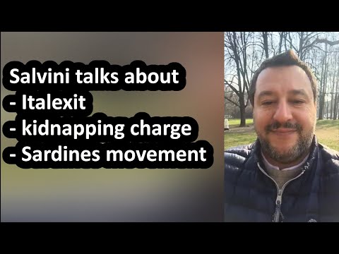 Matteo Salvini talks about Italexit, kidnapping charge and the Sardines movement, English subtitles