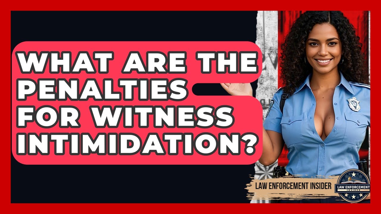 What Are The Penalties For Witness Intimidation? - Law Enforcement Insider