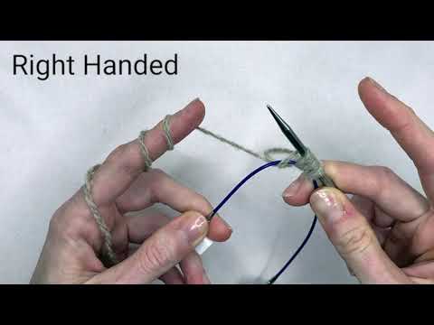 Tubular Cast On with Spare Needle Method (RH & LH)