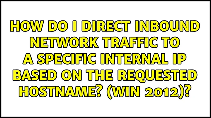 How do I direct inbound network traffic to a specific internal IP based on the requested...