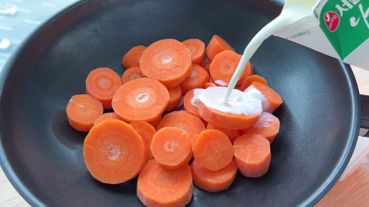 당근 사과 우유 건강 주스