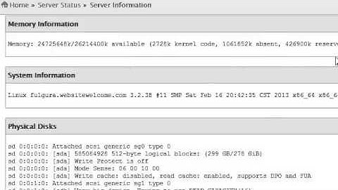 Checking your servers information inside WHM