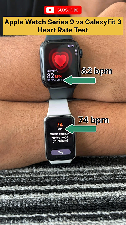 Apple Watch Series 9 Vs Samsung Galaxy Fit 3 Heart Rate Comparison #applewatch #galaxyfit3