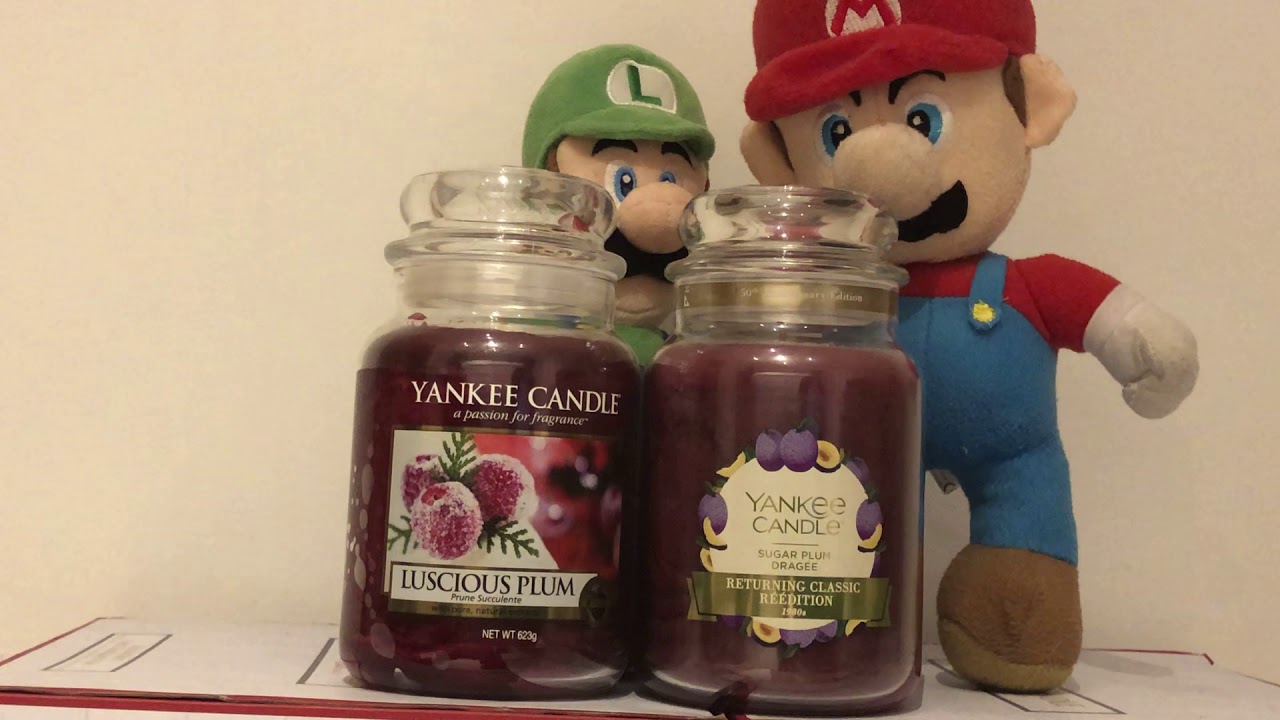 YANKEE CANDLE PLUM CANDLES: LUSCIOUS PLUM AND SUGAR PLUM REVIEW: (BOTH LIMITED EDITION) LOST GIGGLES