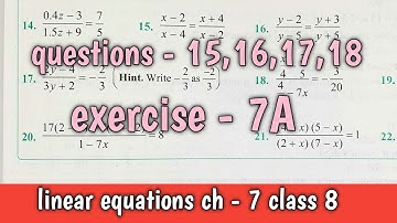 questions - 15,16,17,18 | exercise - 7A class 8th maths | S chand maths | composite maths | mathswiz