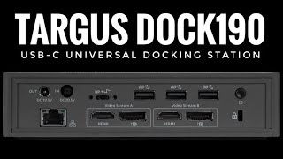 targus dock190 usb-c universal dv4k docking station with 100w power thunderbolt 3 #targus #techno