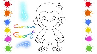 Learn How To Draw and Color Curious George for Kids and  Beginners | Step by Step for Kids