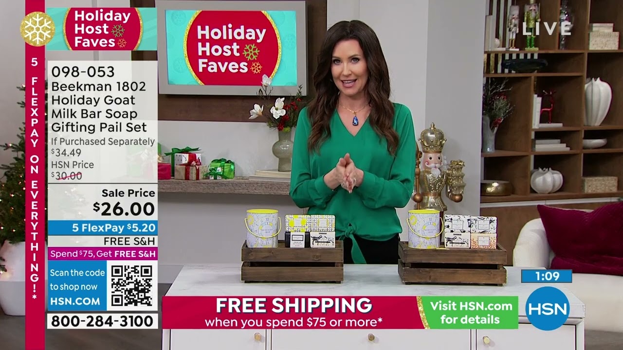 Beekman 1802 Holiday Goat Milk Bar Soap Gifting Pail Set...