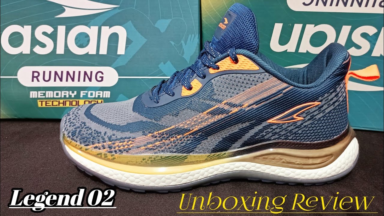 Asian LEGEND 02 shoes |🎉 NEW LAUNCH | Unboxing Review | Sports Running/Walking/Gym Shoes |Asian shoe