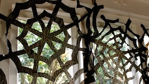 How to make garbage bag spiderwebs