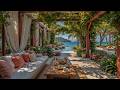 Sunny Seaside Villa Jazz ☀️ Relaxing Jazz Piano with Beautiful Coastal Garden for Calm Mornings