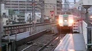 ３８１系　特急「くろしお」　西九条駅到着　２００９年５月７日