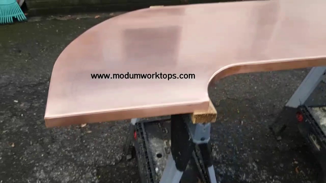 Copper worktop by YouTube