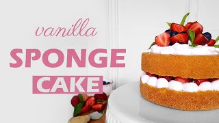 ساده ترین کیک اسفنجی وانیلی Simple Sponge Cake Recipe