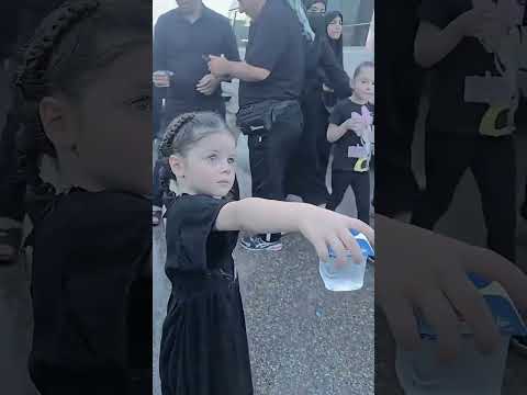 فدوه باع جمال ياربي 😍❤️ اصغر خادمة الامام الحسين عليه السلام على طريق #مشاية_الاربعين #لايك